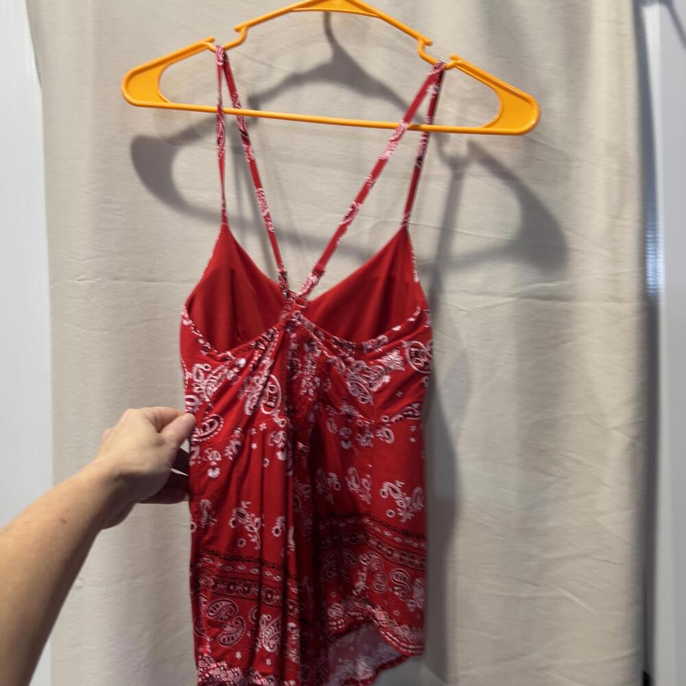 No Boundaries Red Paisley Print Camisole Top XS